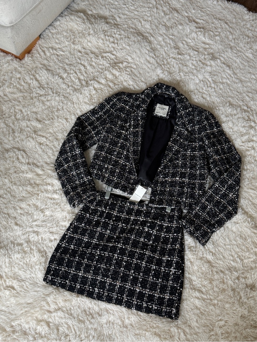 Abercrombie Cropped Tweed Blazer and Mini Skirt Set